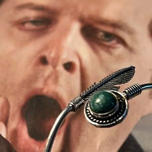 Malachite & silver bracelet